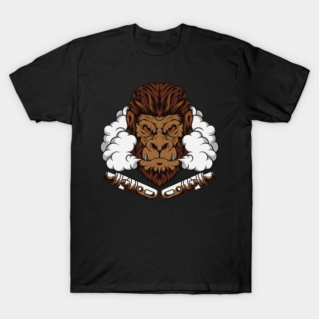 Smoking gorilla - the e cig lover T-Shirt by JagatKreasi